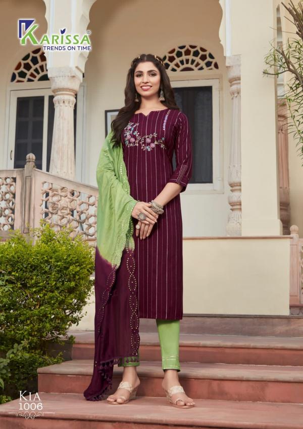 Karissa Kia Festive Wear Rayon Designer Readymade Collection